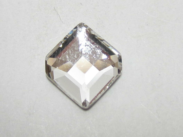 12 pcs. HEXAGON SMALL 6.7X5.6mm CRYSTAL STAR BRIGHT FLATBACK Rhinestones